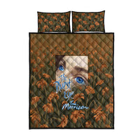 Toni Morrison Quilt Bed Set Floral Themed Design Featuring The Bluest Eye Cover Art Thought-Provoking Quote - Wonder Print Shop