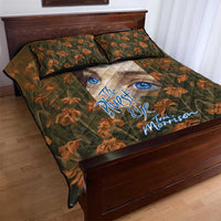 Toni Morrison Quilt Bed Set Floral Themed Design Featuring The Bluest Eye Cover Art Thought-Provoking Quote - Wonder Print Shop