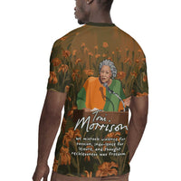 Toni Morrison Rugby Jersey Floral Themed Design Featuring The Bluest Eye Cover Art Thought-Provoking Quote - Wonder Print Shop