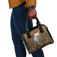 Toni Morrison Shoulder Handbag Floral Themed Design Featuring The Bluest Eye Cover Art Thought-Provoking Quote - Wonder Print Shop