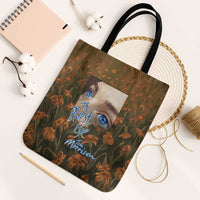 Toni Morrison Tote Bag Floral Themed Design Featuring The Bluest Eye Cover Art Thought-Provoking Quote - Wonder Print Shop