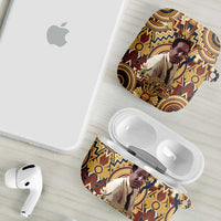 Langston Hughes AirPods Case Vibrant Jazz Age Pattern - Typewriter and Silhouettes Celebration of Harlem Renaissance - Wonder Print Shop