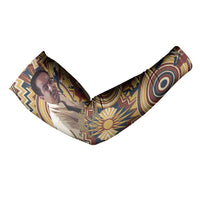 Langston Hughes Arm Sleeves Vibrant Jazz Age Pattern - Typewriter and Silhouettes Celebration of Harlem Renaissance - Wonder Print Shop