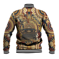Langston Hughes Baseball Jacket Vibrant Jazz Age Pattern - Typewriter and Silhouettes Celebration of Harlem Renaissance - Wonder Print Shop