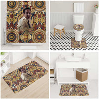 Langston Hughes Bathroom Set Vibrant Jazz Age Pattern - Typewriter and Silhouettes Celebration of Harlem Renaissance - Wonder Print Shop