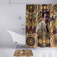 Langston Hughes Bathroom Set Vibrant Jazz Age Pattern - Typewriter and Silhouettes Celebration of Harlem Renaissance - Wonder Print Shop