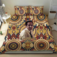 Langston Hughes Bedding Set Vibrant Jazz Age Pattern - Typewriter and Silhouettes Celebration of Harlem Renaissance - Wonder Print Shop