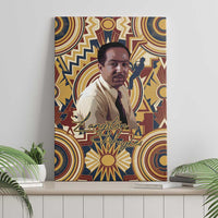 Langston Hughes Canvas Wall Art Vibrant Jazz Age Pattern - Typewriter and Silhouettes Celebration of Harlem Renaissance - Wonder Print Shop