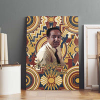 Langston Hughes Canvas Wall Art Vibrant Jazz Age Pattern - Typewriter and Silhouettes Celebration of Harlem Renaissance - Wonder Print Shop