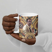 Langston Hughes Ceramic Mug Vibrant Jazz Age Pattern - Typewriter and Silhouettes Celebration of Harlem Renaissance - Wonder Print Shop