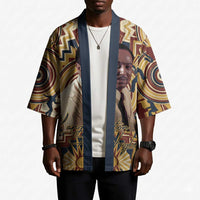 Langston Hughes Kimono Vibrant Jazz Age Pattern - Typewriter and Silhouettes Celebration of Harlem Renaissance - Wonder Print Shop
