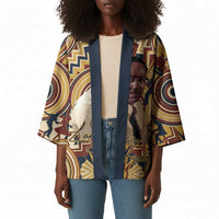 Langston Hughes Kimono Vibrant Jazz Age Pattern - Typewriter and Silhouettes Celebration of Harlem Renaissance - Wonder Print Shop