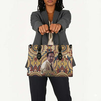 Langston Hughes Leather Bag Vibrant Jazz Age Pattern - Typewriter and Silhouettes Celebration of Harlem Renaissance - Wonder Print Shop