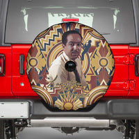 Langston Hughes Spare Tire Cover Vibrant Jazz Age Pattern - Typewriter and Silhouettes Celebration of Harlem Renaissance - Wonder Print Shop