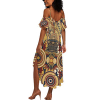 Langston Hughes Summer Maxi Dress Vibrant Jazz Age Pattern - Typewriter and Silhouettes Celebration of Harlem Renaissance - Wonder Print Shop
