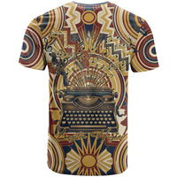 Langston Hughes T shirt Vibrant Jazz Age Pattern - Typewriter and Silhouettes Celebration of Harlem Renaissance - Wonder Print Shop
