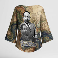 Langston Hughes Kimono Sleeve Blouse My Soul Has Grown Deep Like the Rivers - Wonder Print Shop