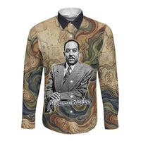 Langston Hughes Long Sleeve Button Shirt My Soul Has Grown Deep Like the Rivers - Wonder Print Shop