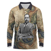 Langston Hughes Long Sleeve Polo Shirt My Soul Has Grown Deep Like the Rivers - Wonder Print Shop