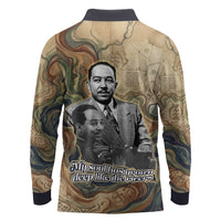 Langston Hughes Long Sleeve Polo Shirt My Soul Has Grown Deep Like the Rivers - Wonder Print Shop