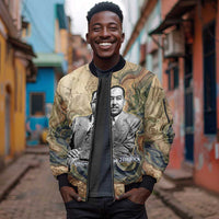 Langston Hughes Sleeve Zip Bomber Jacket My Soul Has Grown Deep Like the Rivers - Wonder Print Shop