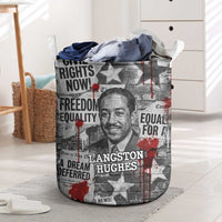 Langston Hughes Laundry Basket Urban Brick Wall Design with Protest Art and Poetry Powerful Quotes - Wonder Print Shop