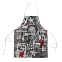 Langston Hughes Apron Urban Brick Wall Design with Protest Art and Poetry Powerful Quotes - Wonder Print Shop