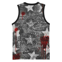 Langston Hughes Basketball Jersey Urban Brick Wall Design with Protest Art and Poetry Powerful Quotes - Wonder Print Shop