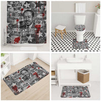 Langston Hughes Bathroom Set Urban Brick Wall Design with Protest Art and Poetry Powerful Quotes - Wonder Print Shop