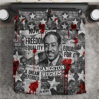 Langston Hughes Bedding Set Urban Brick Wall Design with Protest Art and Poetry Powerful Quotes - Wonder Print Shop