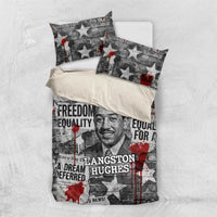 Langston Hughes Bedding Set Urban Brick Wall Design with Protest Art and Poetry Powerful Quotes - Wonder Print Shop