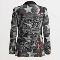 Langston Hughes Blazer Urban Brick Wall Design with Protest Art and Poetry Powerful Quotes - Wonder Print Shop