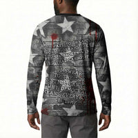 Langston Hughes Button Sweatshirt Urban Brick Wall Design with Protest Art and Poetry Powerful Quotes