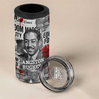 Langston Hughes 4 in 1 Can Cooler Tumbler Urban Brick Wall Design with Protest Art and Poetry Powerful Quotes - Wonder Print Shop