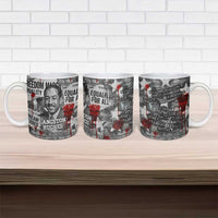 Langston Hughes Ceramic Mug Urban Brick Wall Design with Protest Art and Poetry Powerful Quotes - Wonder Print Shop