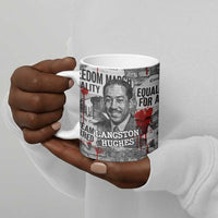 Langston Hughes Ceramic Mug Urban Brick Wall Design with Protest Art and Poetry Powerful Quotes - Wonder Print Shop
