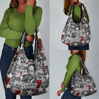 Langston Hughes Grocery Bag Urban Brick Wall Design with Protest Art and Poetry Powerful Quotes - Wonder Print Shop