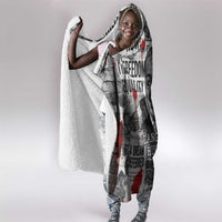 Langston Hughes Hooded Blanket Urban Brick Wall Design with Protest Art and Poetry Powerful Quotes - Wonder Print Shop