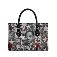 Langston Hughes Leather Bag Urban Brick Wall Design with Protest Art and Poetry Powerful Quotes - Wonder Print Shop