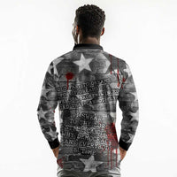 Langston Hughes Long Sleeve Polo Shirt Urban Brick Wall Design with Protest Art and Poetry Powerful Quotes - Wonder Print Shop