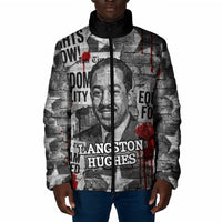 Langston Hughes Padded Jacket Urban Brick Wall Design with Protest Art and Poetry Powerful Quotes - Wonder Print Shop
