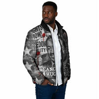 Langston Hughes Padded Jacket Urban Brick Wall Design with Protest Art and Poetry Powerful Quotes - Wonder Print Shop