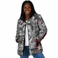 Langston Hughes Padded Jacket Urban Brick Wall Design with Protest Art and Poetry Powerful Quotes - Wonder Print Shop