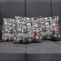 Langston Hughes Pillow Cover Urban Brick Wall Design with Protest Art and Poetry Powerful Quotes - Wonder Print Shop