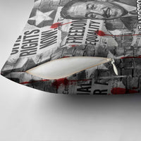 Langston Hughes Pillow Cover Urban Brick Wall Design with Protest Art and Poetry Powerful Quotes - Wonder Print Shop