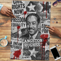Langston Hughes Puzzle Urban Brick Wall Design with Protest Art and Poetry Powerful Quotes - Wonder Print Shop