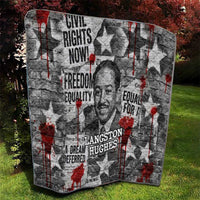 Langston Hughes Quilt Urban Brick Wall Design with Protest Art and Poetry Powerful Quotes - Wonder Print Shop
