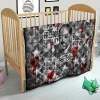 Langston Hughes Quilt Urban Brick Wall Design with Protest Art and Poetry Powerful Quotes - Wonder Print Shop
