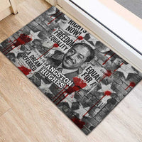 Langston Hughes Rubber Doormat Urban Brick Wall Design with Protest Art and Poetry Powerful Quotes - Wonder Print Shop