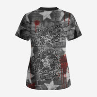 Langston Hughes Scrub Top Urban Brick Wall Design with Protest Art and Poetry Powerful Quotes - Wonder Print Shop